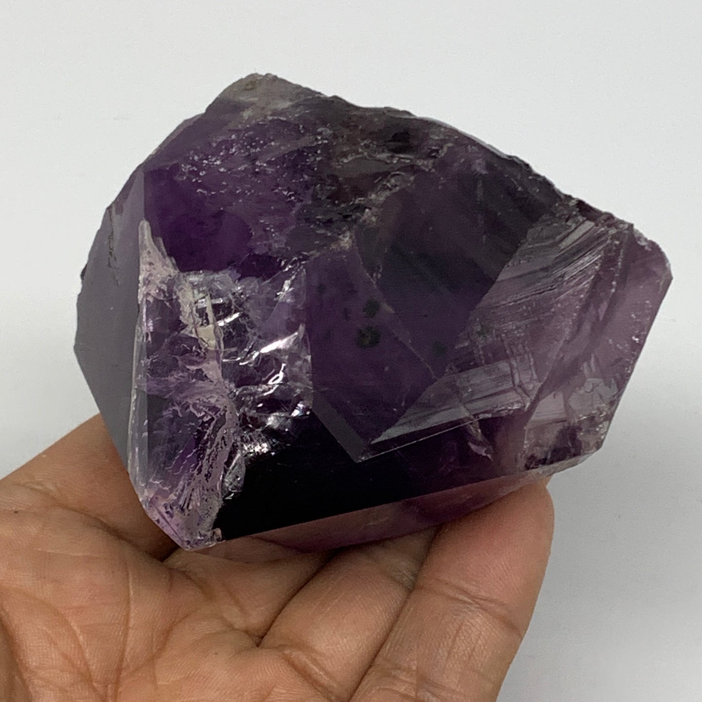 229.1g,2.3"x2.8"x1.8", Amethyst Point Polished Rough lower part Stands, B19044