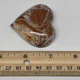 59g, 2" x 2.2"x 0.7", Natural Untreated Red Shell Fossils Half Heart @Morocco,F1