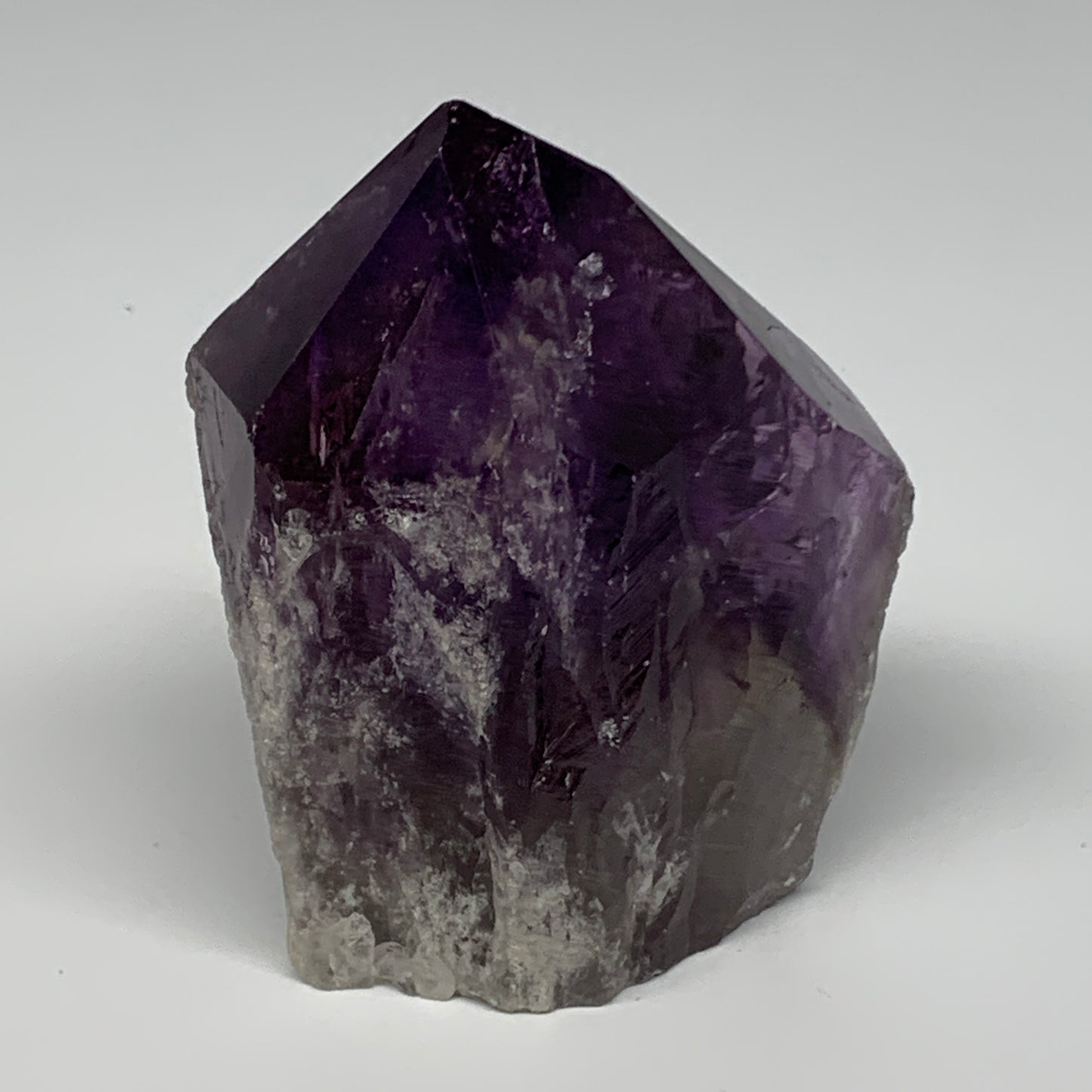 437.1g,3.7"x3"x2.4", Amethyst Point Polished Rough lower part Stands, B19046