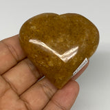 91.7g, 2.1"x2.2"x0.9", Natural Golden Quartz Heart Small Polished Crystal, B2709