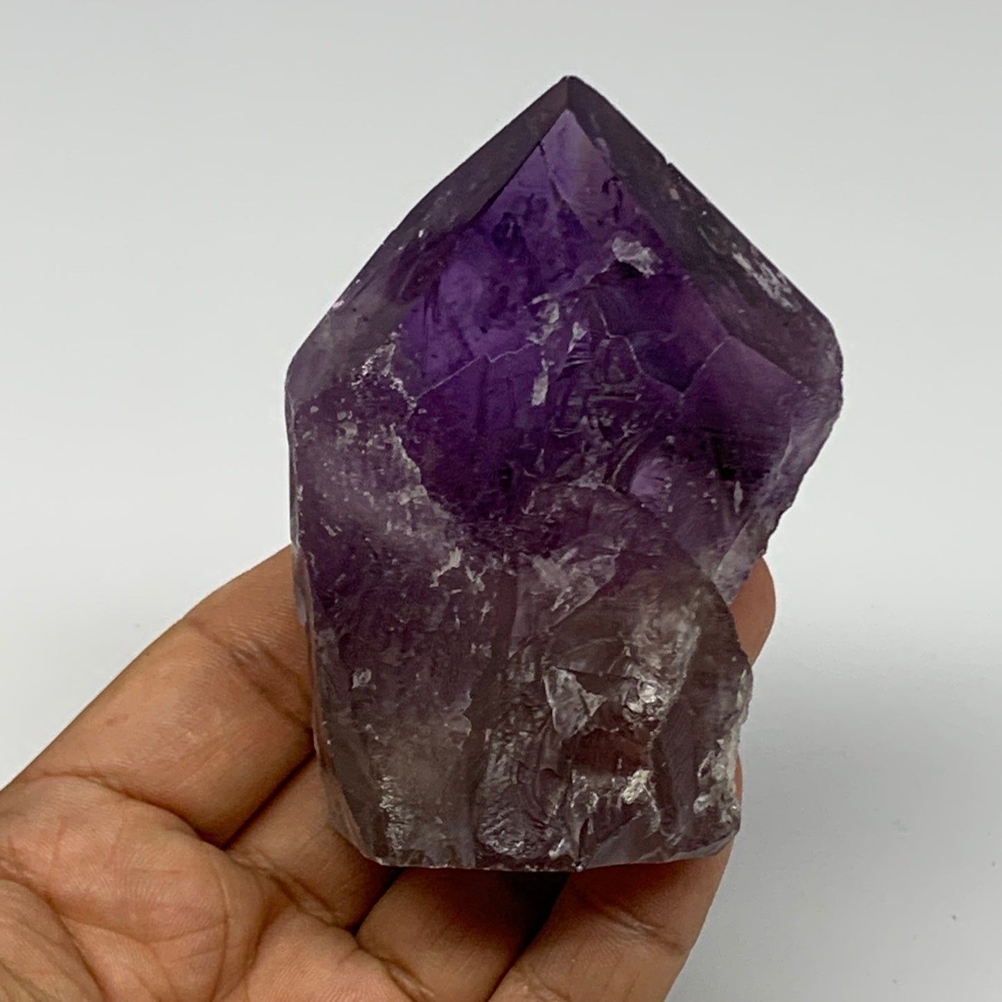 202.9g,3.2"x2.3"x1.6", Amethyst Point Polished Rough lower part Stands, B19047