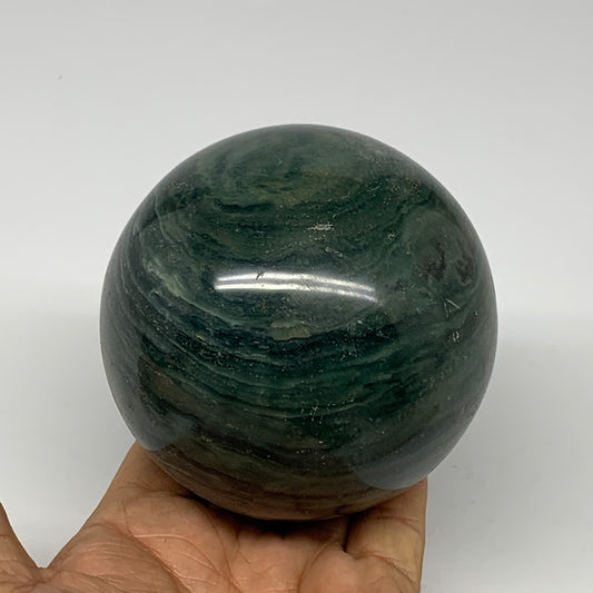 868g, 3.4" (85mm), Ocean Jasper Sphere Geode Crystal Reiki @Madagascar, B25442