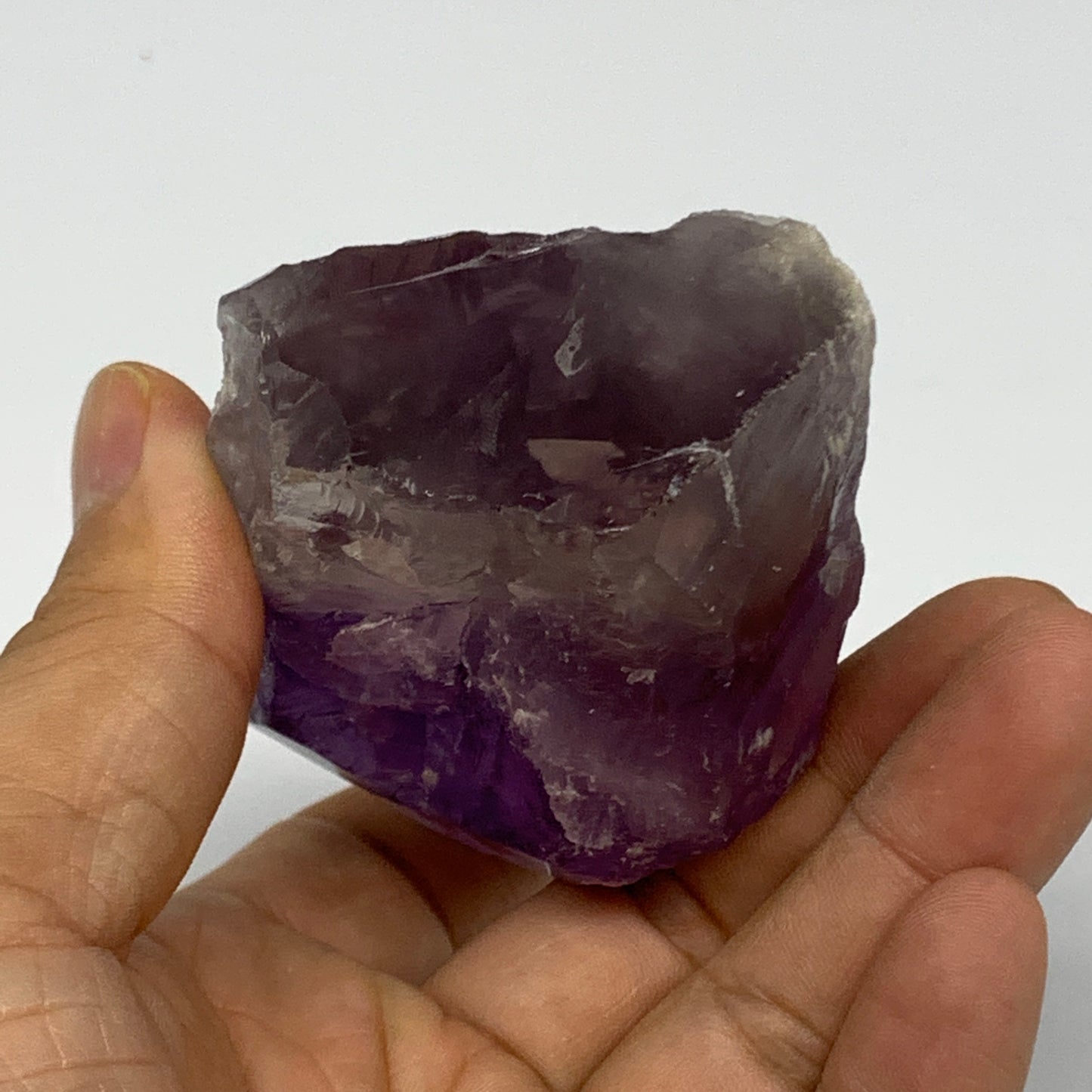 202.9g,3.2"x2.3"x1.6", Amethyst Point Polished Rough lower part Stands, B19047