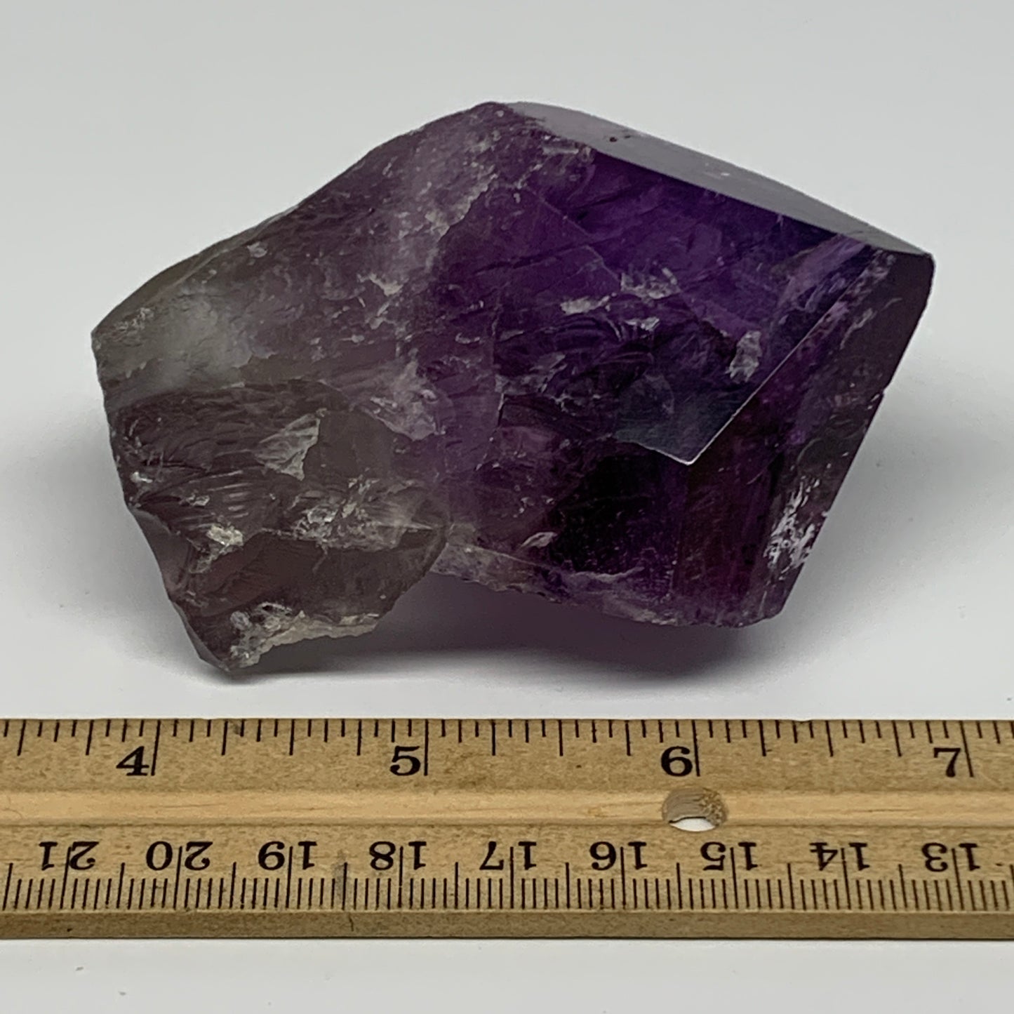 202.9g,3.2"x2.3"x1.6", Amethyst Point Polished Rough lower part Stands, B19047