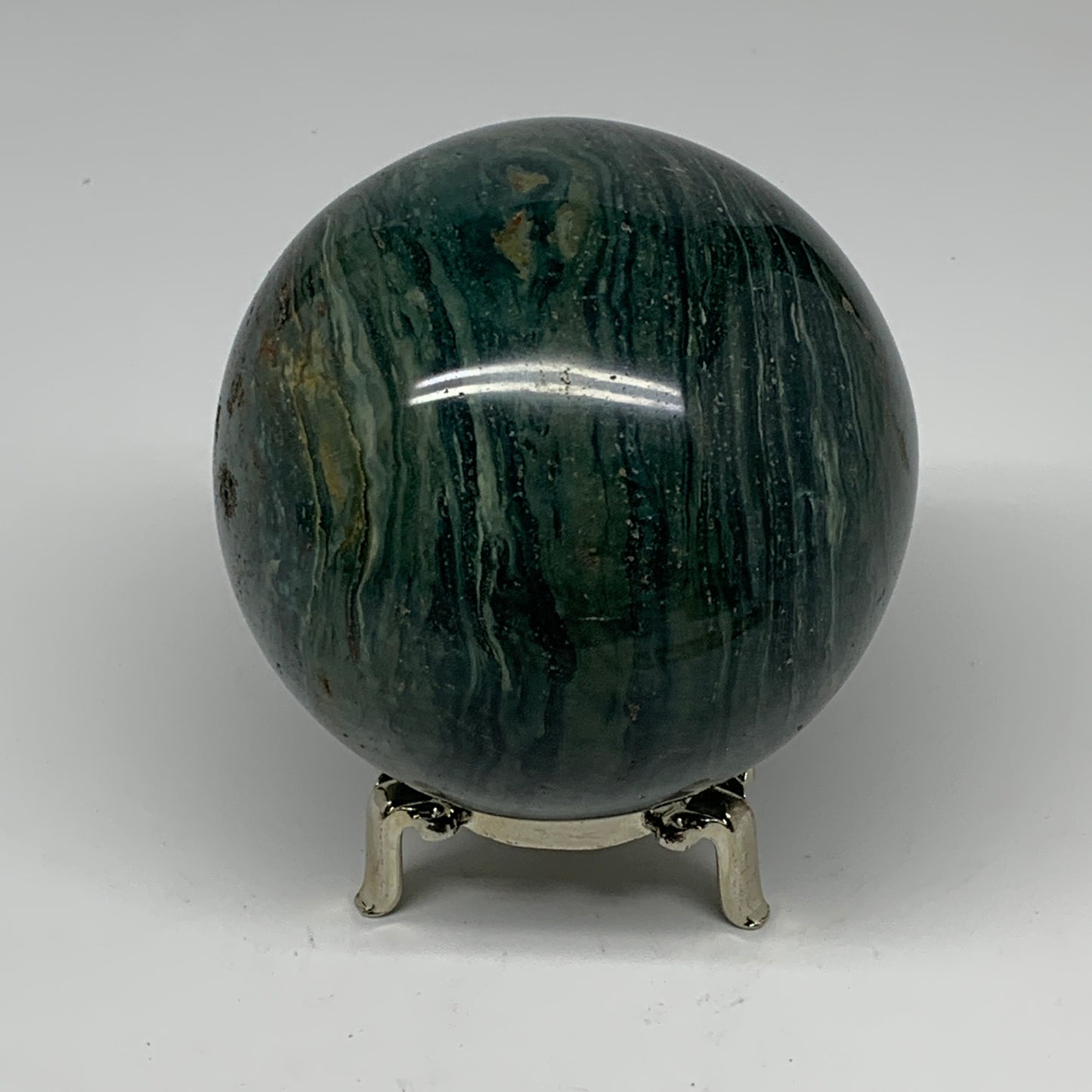 868g, 3.4" (85mm), Ocean Jasper Sphere Geode Crystal Reiki @Madagascar, B25442