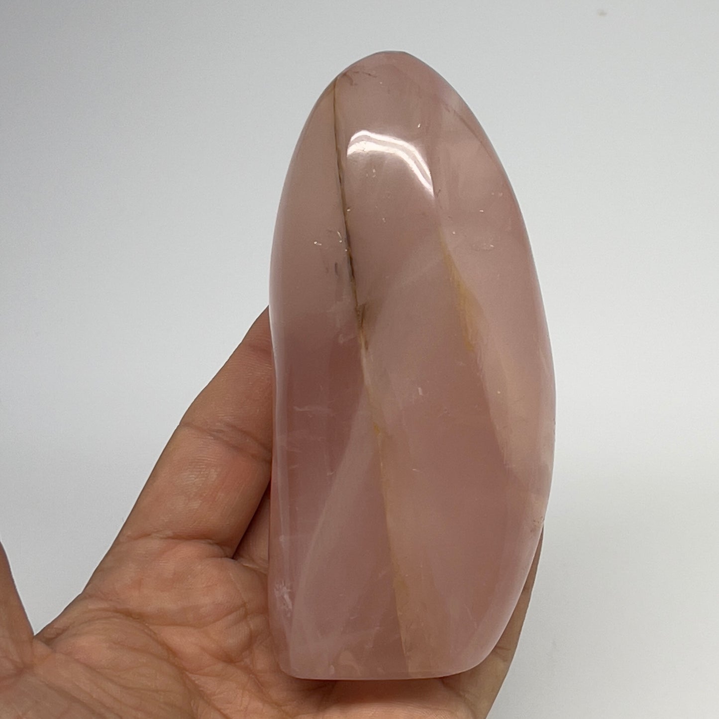 399.8g,4.4"x2"x1.7" Rose Quartz Crystal Freeform Polished Crystal, B20628