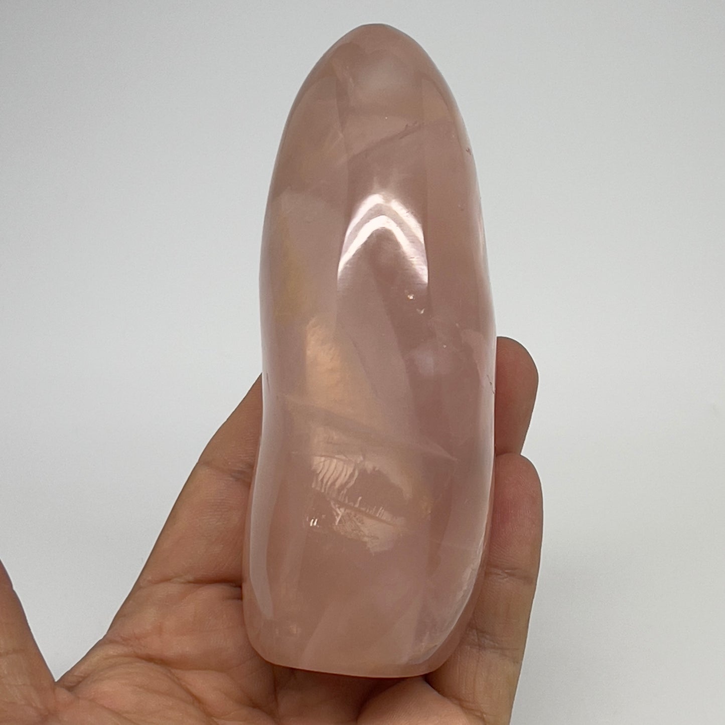 399.8g,4.4"x2"x1.7" Rose Quartz Crystal Freeform Polished Crystal, B20628