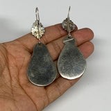 1pr, 3.2"x1.1" Turkmen Earring Tribal Jewelry Carnelian Teardrop Boho, B14284