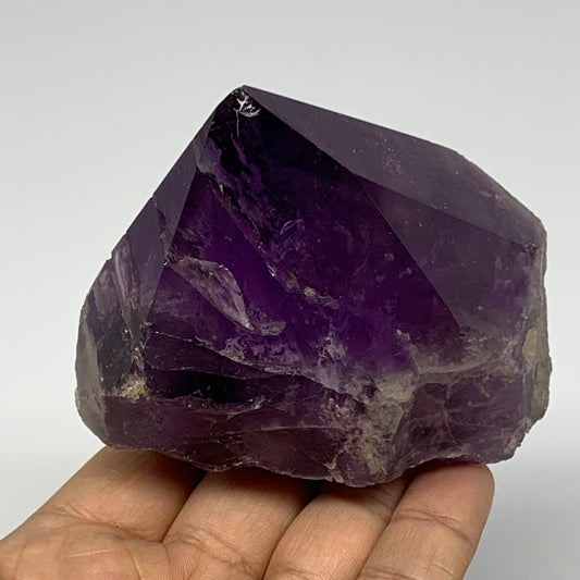 329.4g,2.6"x3.2"x2.3", Amethyst Point Polished Rough lower part Stands, B19049