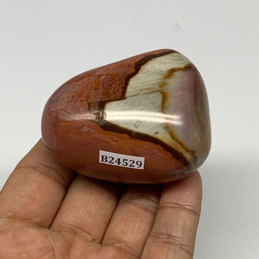 138.8g, 2.4"x1.8"x1.4" Polychrome Jasper Palm-Stone Reiki @Madagascar, B24529