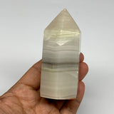 259.9g, 3.7"x1.5" Banded Onyx Point Tower Obelisk Crystal @Pakistan, B25127
