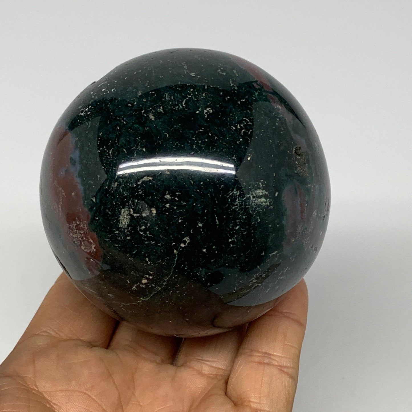 518g, 2.9" (73mm), Ocean Jasper Sphere Geode Crystal Reiki @Madagascar, B25444