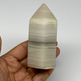 259.9g, 3.7"x1.5" Banded Onyx Point Tower Obelisk Crystal @Pakistan, B25127