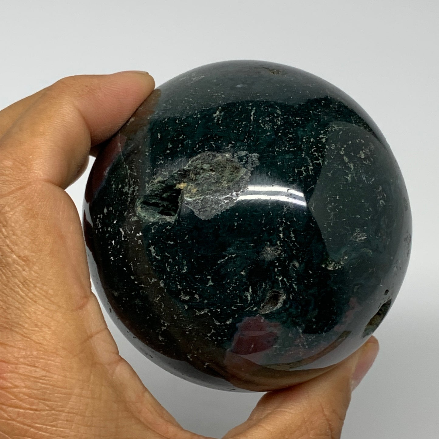 518g, 2.9" (73mm), Ocean Jasper Sphere Geode Crystal Reiki @Madagascar, B25444