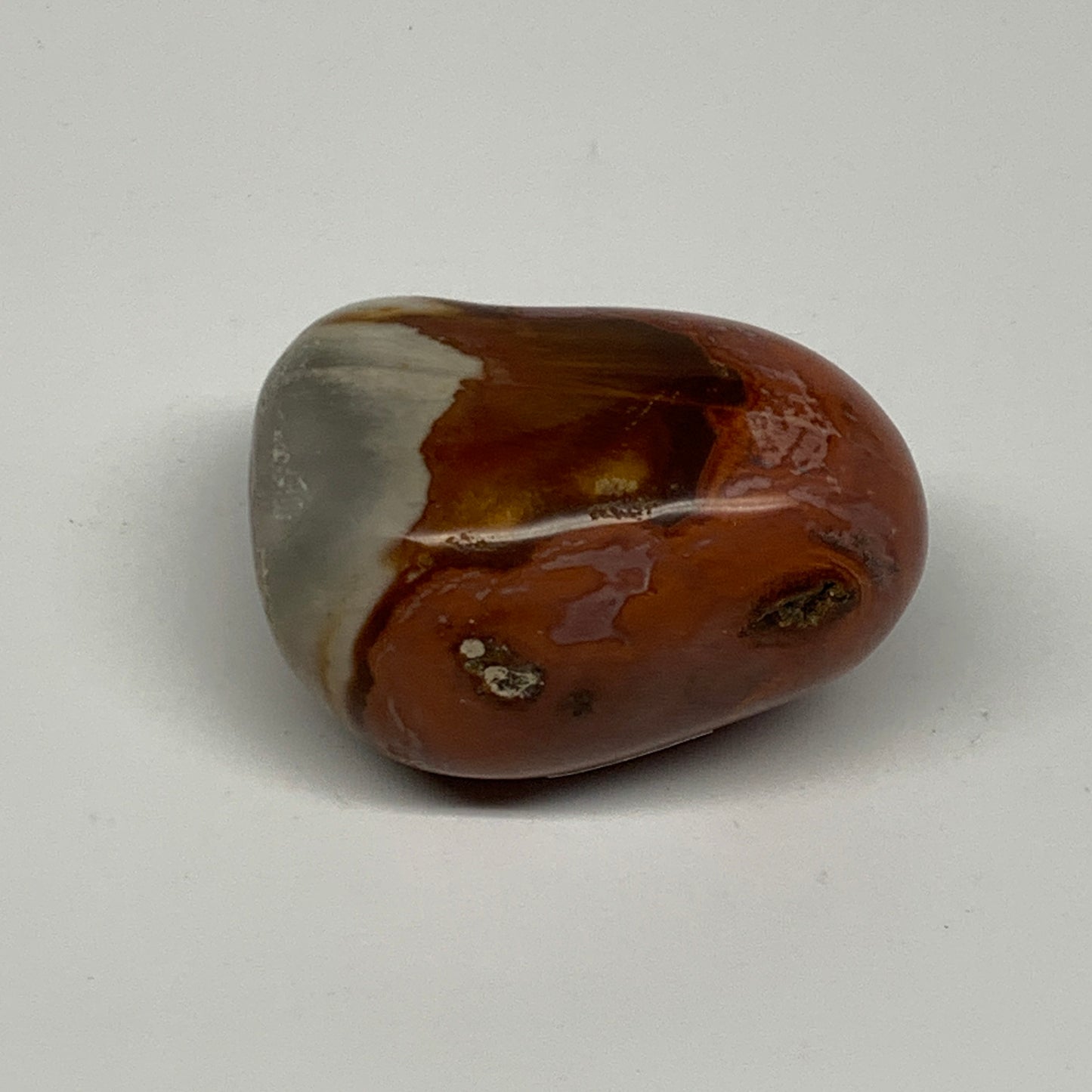 138.8g, 2.4"x1.8"x1.4" Polychrome Jasper Palm-Stone Reiki @Madagascar, B24529