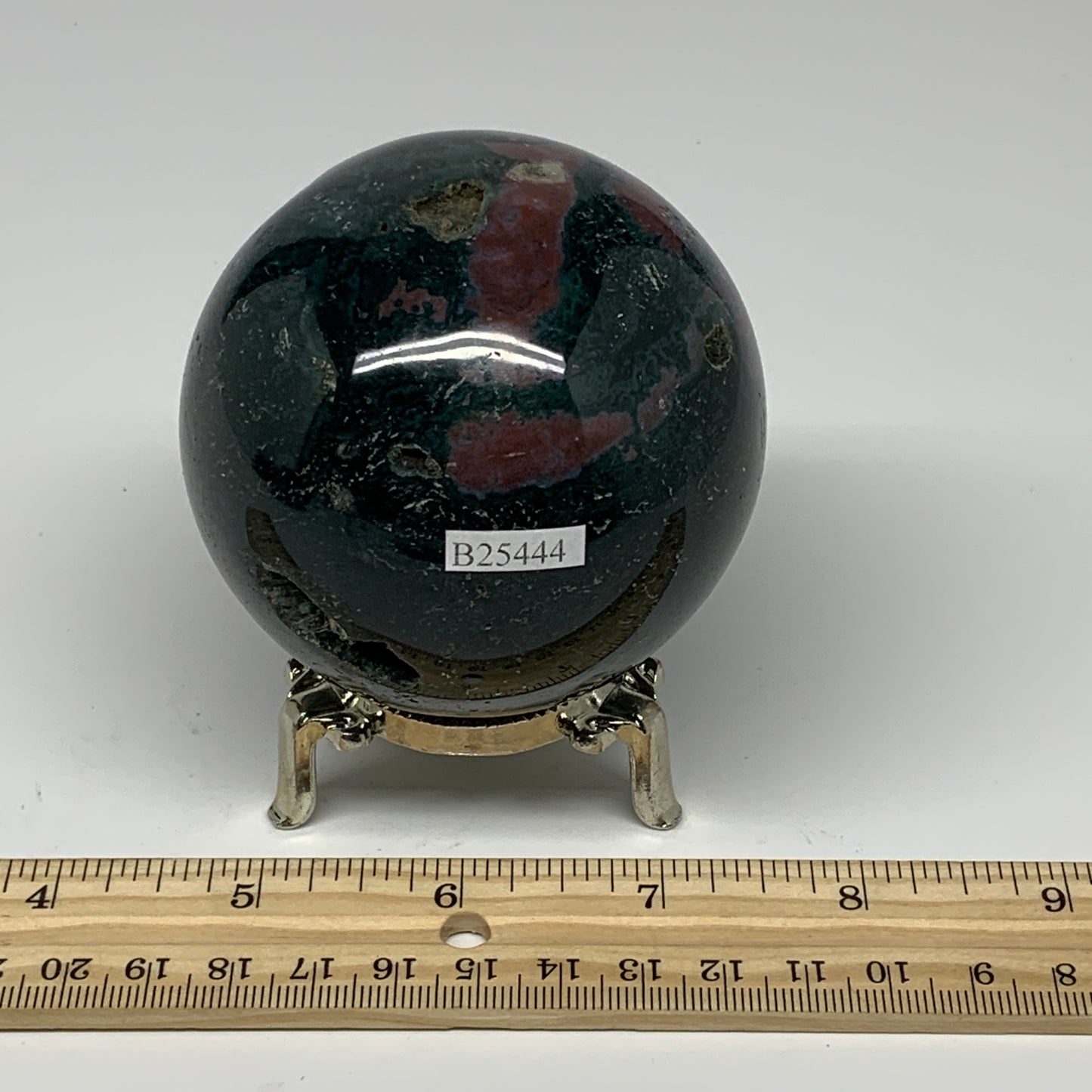 518g, 2.9" (73mm), Ocean Jasper Sphere Geode Crystal Reiki @Madagascar, B25444