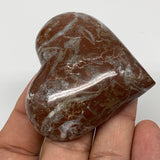61.4g, 2" x 2.2"x 0.6", Natural Untreated Red Shell Fossils Half Heart @Morocco,