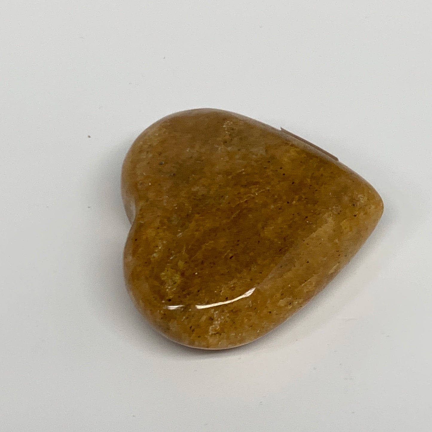 82.3g, 2"x2.2"x0.8", Natural Golden Quartz Heart Small Polished Crystal, B27099