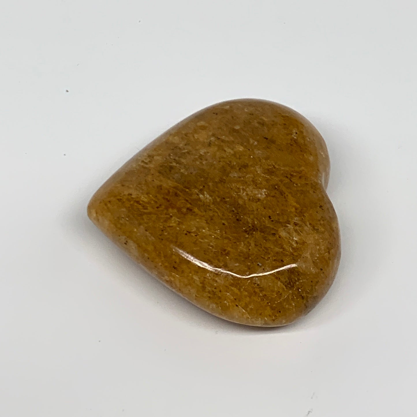 82.3g, 2"x2.2"x0.8", Natural Golden Quartz Heart Small Polished Crystal, B27099