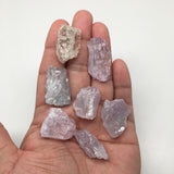 60.2 Grams,7pcs, Natural Rough Lavender Pink Kunzite Crystal @Afghanistan,KUN220