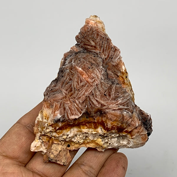 231.9g, 3.7"x2.7x1.3", Natural Golden Barite Mineral Specimen @Morocco, B10984