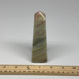 288.1g, 4.8"x1.5" Banded Onyx Point Tower Obelisk Crystal @Pakistan, B25130