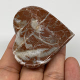 54.3g, 1.9" x 2.1"x 0.6", Natural Untreated Red Shell Fossils Half Heart @Morocc
