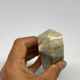 350g, 4.9"x1.4" Banded  Onyx Point Tower Obelisk Crystal @Pakistan, B25131