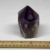 414.2g,4"x2.3"x2", Amethyst Point Polished Rough lower part Stands, B19053