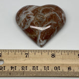 58.6g, 1.9" x 2.1"x 0.7", Natural Untreated Red Shell Fossils Half Heart @Morocc