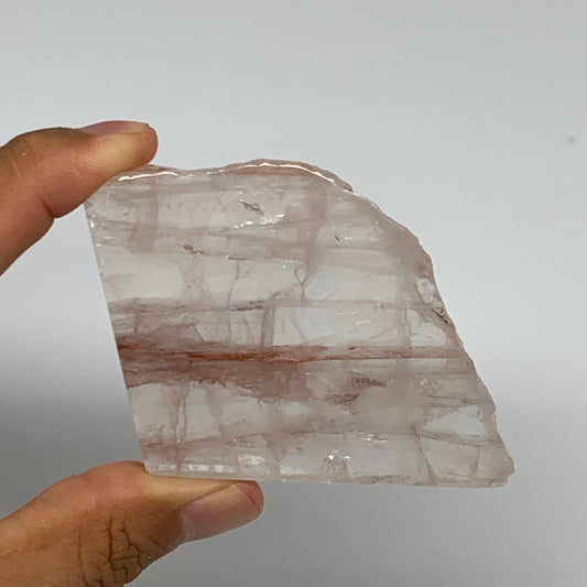 86.7g, 2.3"x2.1"x0.5", One face polished Fire Quartz, One face semi polished, B1