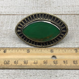 2.3"x1.6"x0.3" Green Nephrite Jade Ring Marquise, Turkmen Ring, 7.5,8.5, TR149