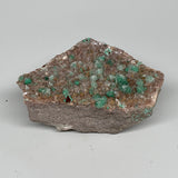 678g, 4.9"x3"x2.2", Brochantite on Dolomite Matrix Mineral Specimen, B11007
