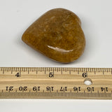 85.1g, 2"x2.2"x0.9", Natural Golden Quartz Heart Small Polished Crystal, B27104