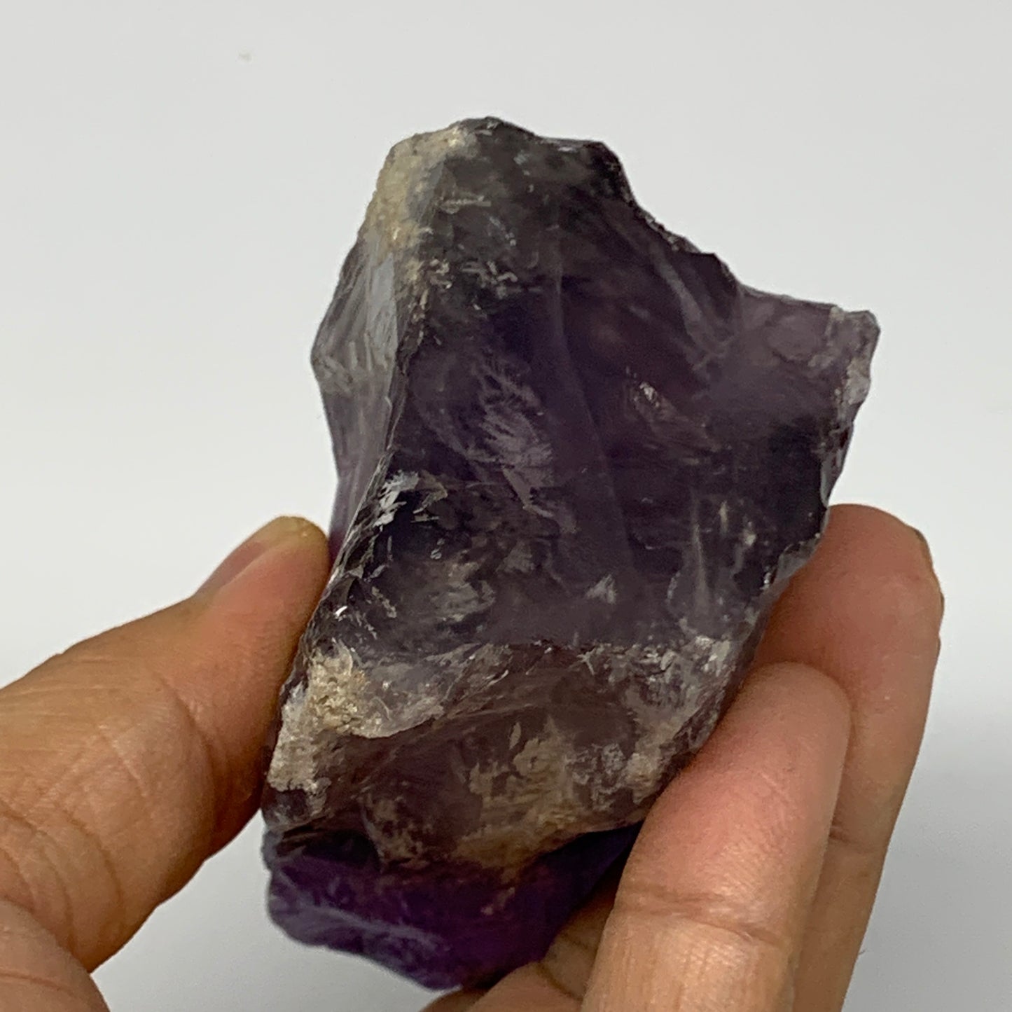 263.1g,4"x2.1"x1.5", Amethyst Point Polished Rough lower part Stands, B19056