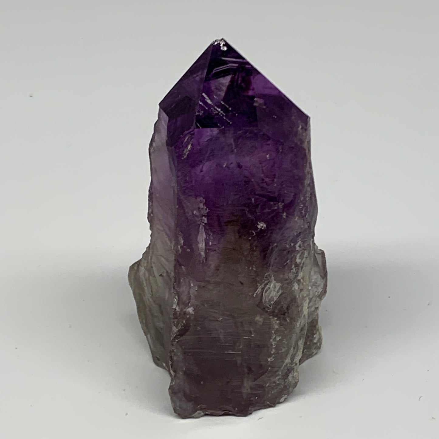 263.1g,4"x2.1"x1.5", Amethyst Point Polished Rough lower part Stands, B19056