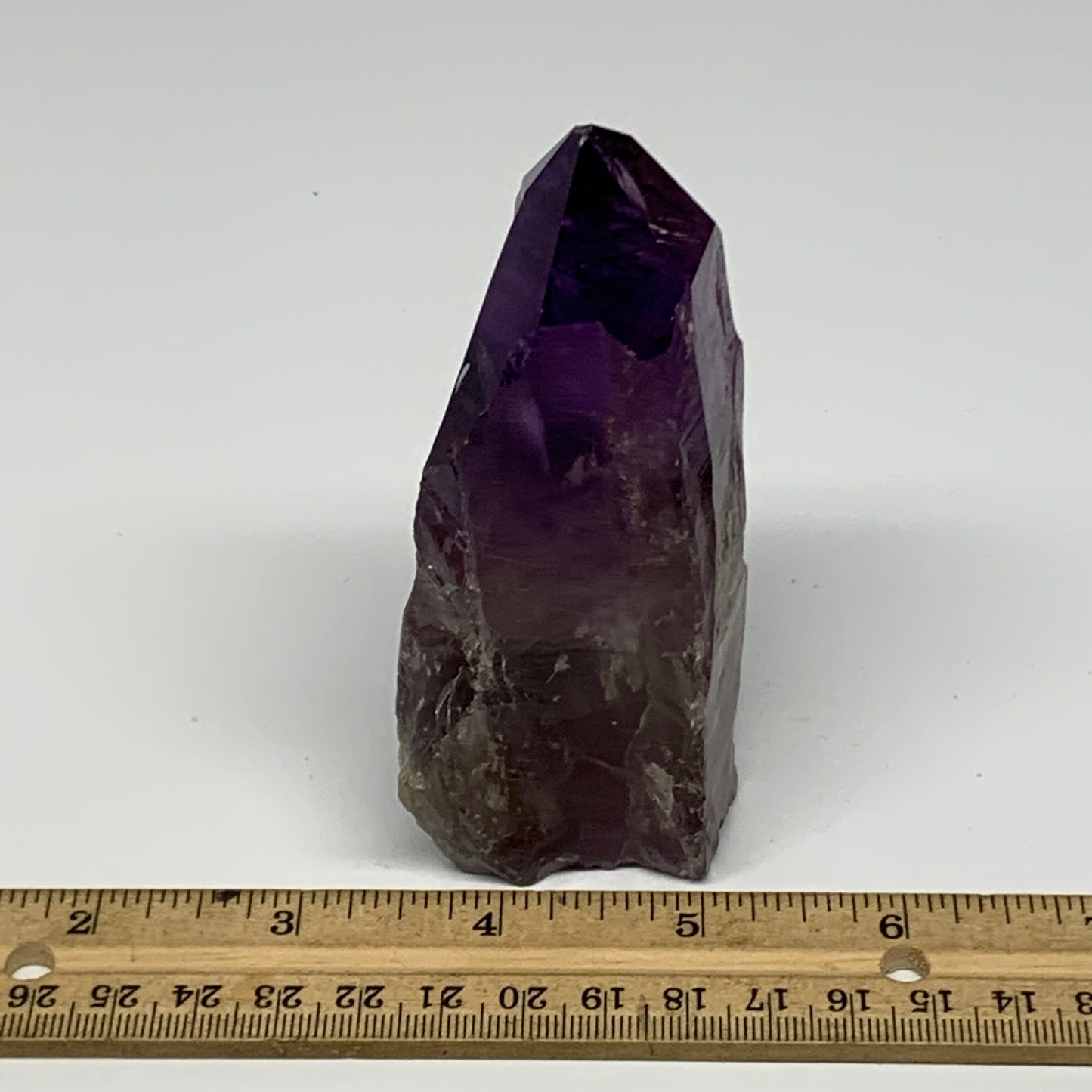 263.1g,4"x2.1"x1.5", Amethyst Point Polished Rough lower part Stands, B19056