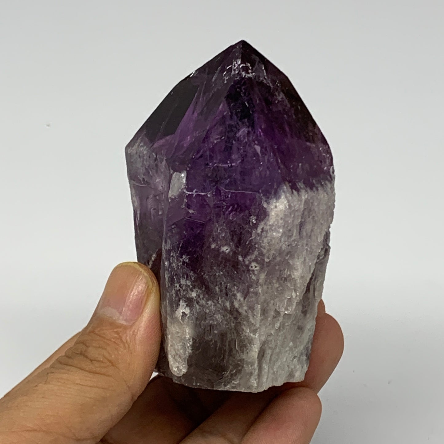 240.3g,3.1"x2.1"x1.7", Amethyst Point Polished Rough lower part Stands, B19057