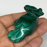 77.7g, 2.4"x1.2"x0.8" Natural Solid Malachite Parrot Figurine @Congo, B7368