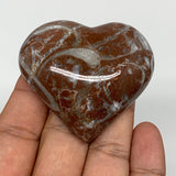 70.6g, 2" x 2.2"x 0.7", Natural Untreated Red Shell Fossils Half Heart @Morocco,