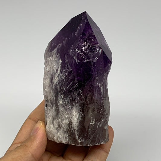 360.6g,3.9"x2.1"x2.1", Amethyst Point Polished Rough lower part Stands, B19058