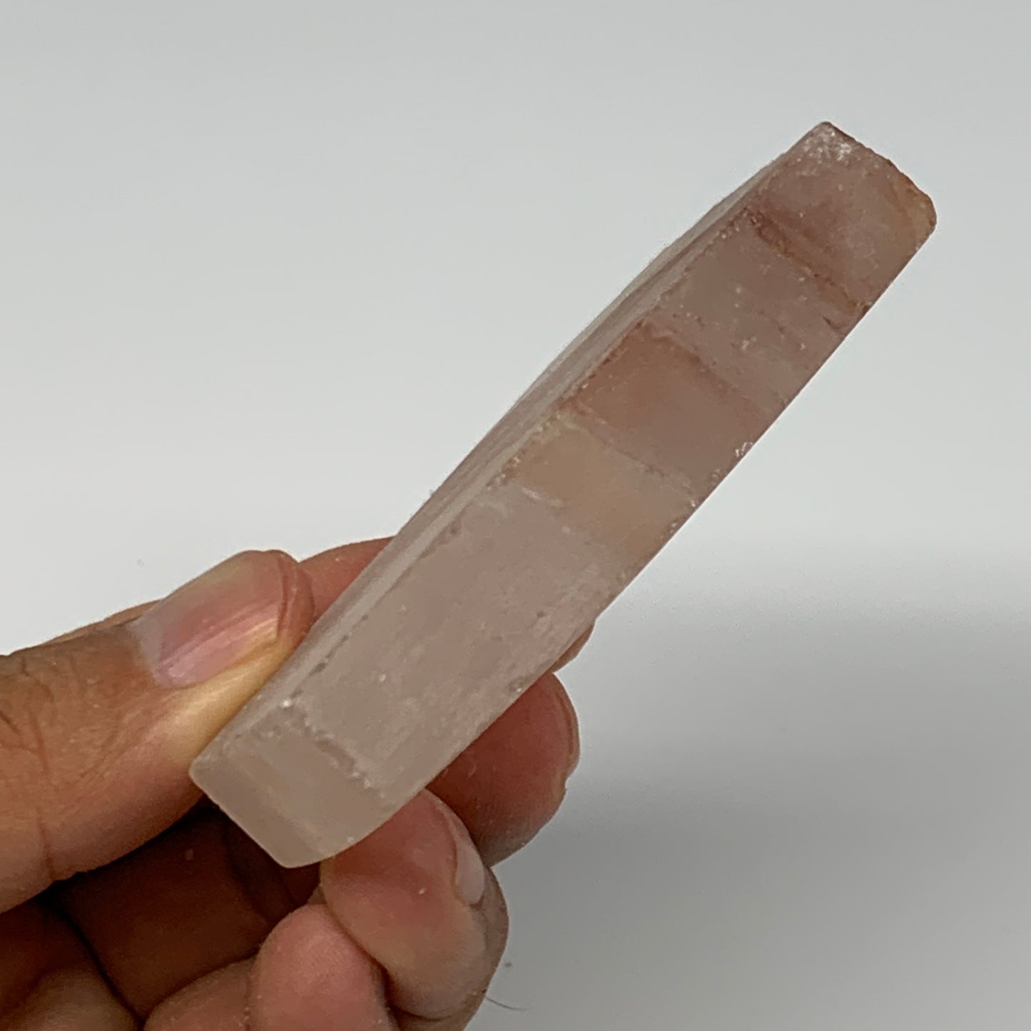 113g, 2.7"x2.4"x0.5", One face polished Fire Quartz, One face semi polished, B15