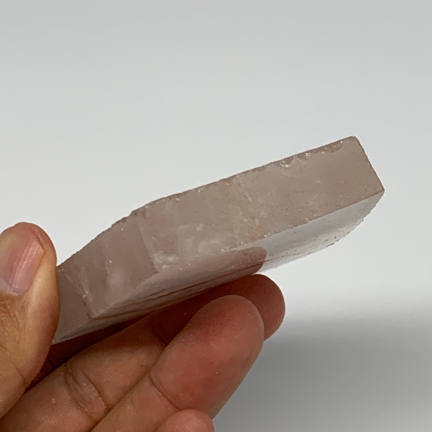 113g, 2.7"x2.4"x0.5", One face polished Fire Quartz, One face semi polished, B15