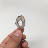 Agate Druzy Slice Geode Pendant Silver Plated from Brazil,Free 18" Chain, Bp737 - watangem.com