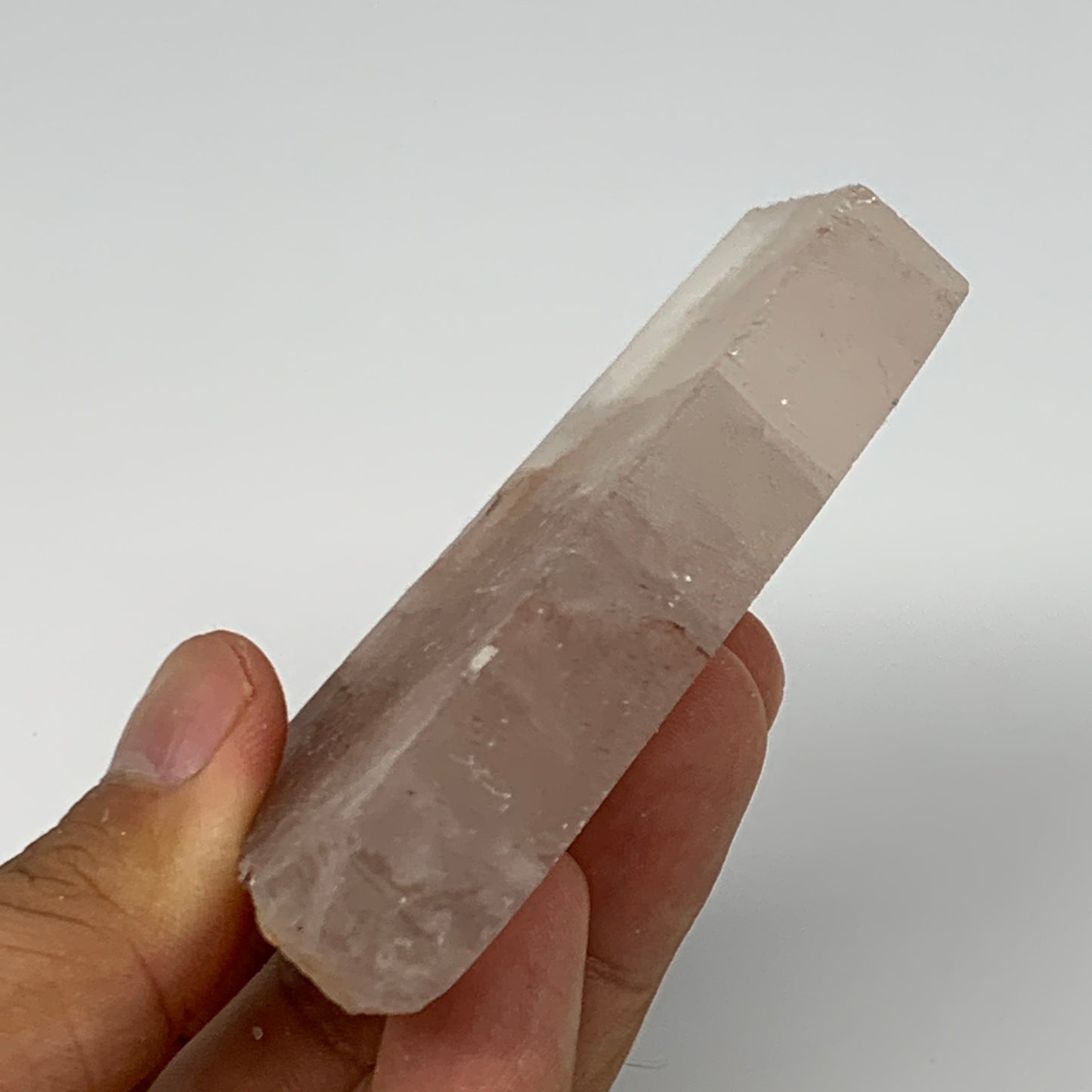 113g, 2.7"x2.4"x0.5", One face polished Fire Quartz, One face semi polished, B15