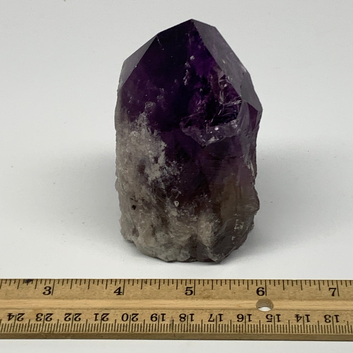 360.6g,3.9"x2.1"x2.1", Amethyst Point Polished Rough lower part Stands, B19058