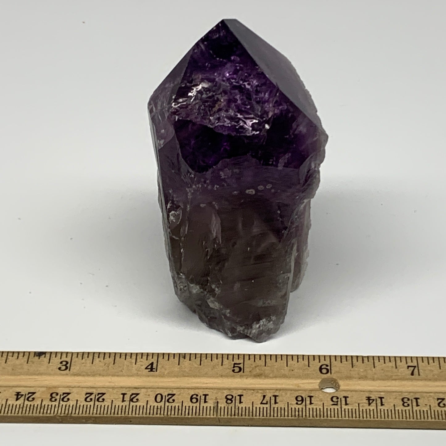 360.6g,3.9"x2.1"x2.1", Amethyst Point Polished Rough lower part Stands, B19058
