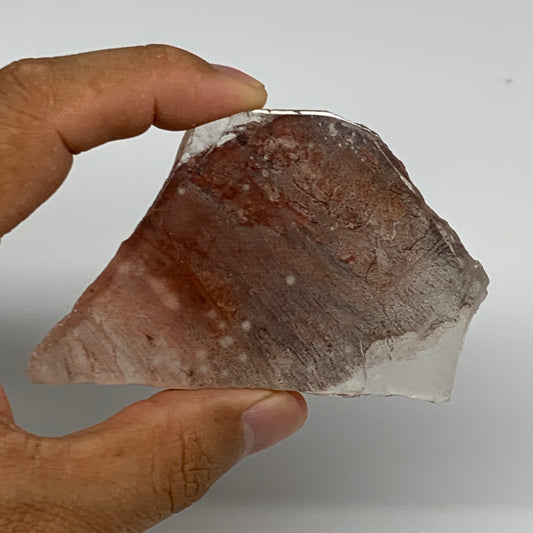 73.5g, 3.1"x2"x0.4", One face polished Fire Quartz, One face semi polished, B159