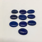 240cts, 10pcs,Natural Oval Shape Lapis Lazuli Cabochons @Afghanistan,Lot115 - watangem.com
