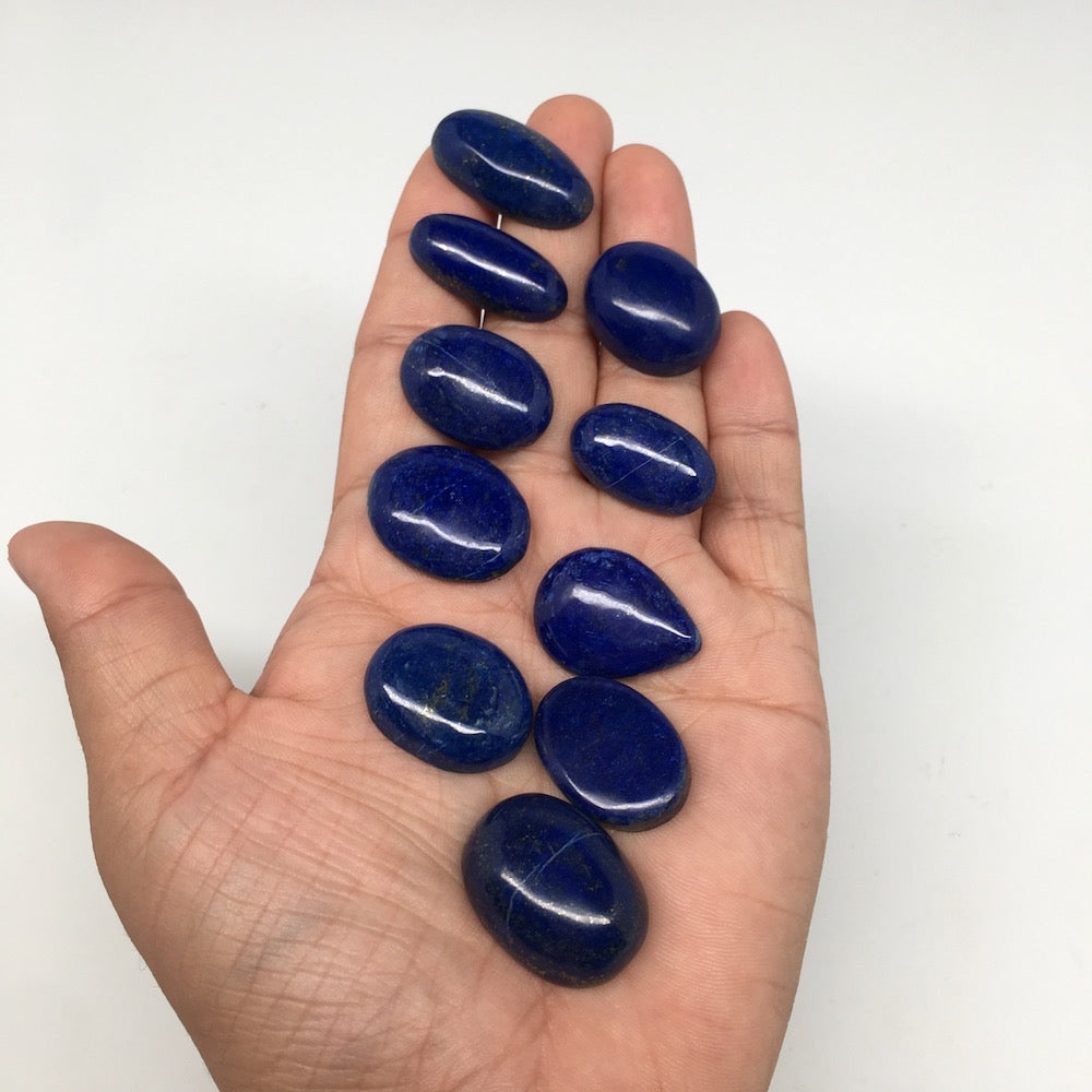 295cts, 10pcs,Natural Oval Shape Lapis Lazuli Cabochons @Afghanistan,Lot116